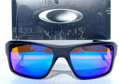 Oakley DOUBLE EDGE Matte Black Frame POLARIZED Galaxy Blue Lens Sunglass oo9380