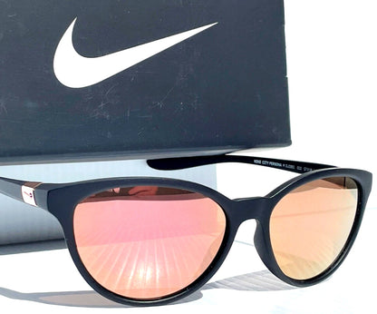 NIKE CITY PERSONA Matte Black Frame Rose Gold Mirror Lens Sunglass DJ0891 010