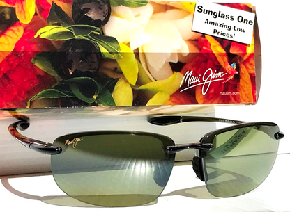 Maui Jim HOOKIPA Smoke Grey POLARIZED HT Green/Grey Lens Sunglass HT407N-11