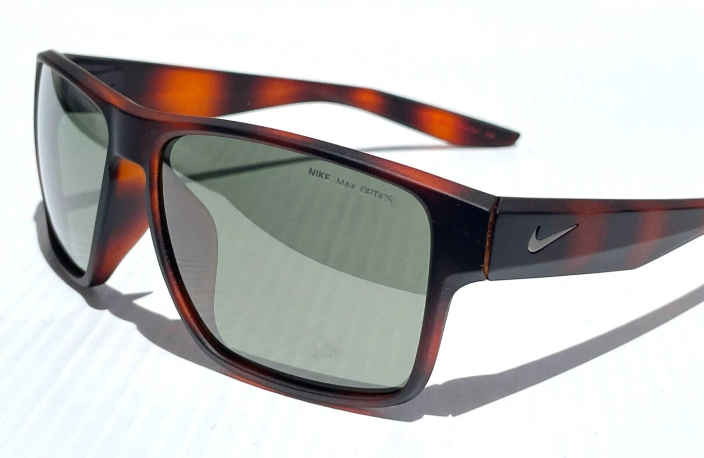 NIKE Essential Venture Mat Tortoise Flash Green Gunmetal Lens Sunglass EV1001 200