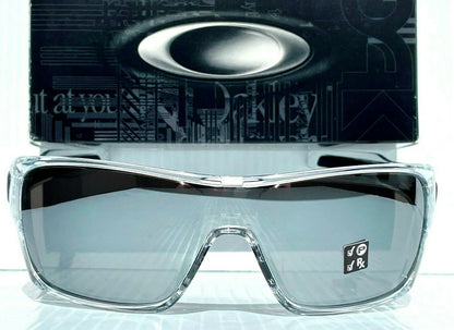 Oakley TURBINE ROTOR Clear & Black Frame POLARIZED Galaxy Chrome Lens Sunglass oo9307