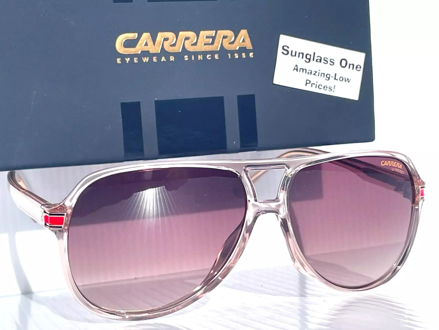 CARRERA Polished Nude Peach Frame Gradient Bronze Lens Sunglass 1045/S FWM