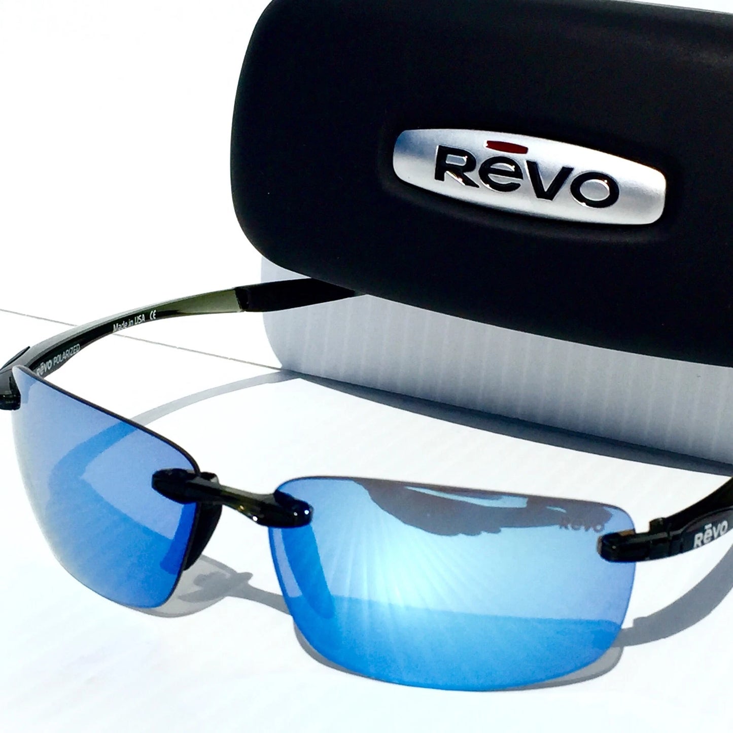 REVO DESCEND N Black POLARIZED Blue Lens Sunglass RE 4059 01 BL