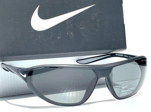 Nike AERO SWIFT Black & White POLARIZED Grey Lens Sunglass DQ0989 011
