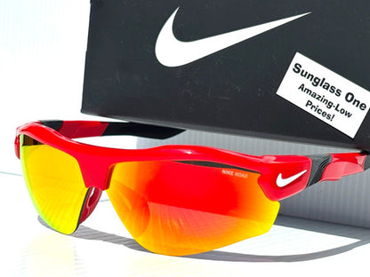 Nike SHOW X3 University Red Frame Red Mirror Road Tint Lens Sunglass DN9252 657