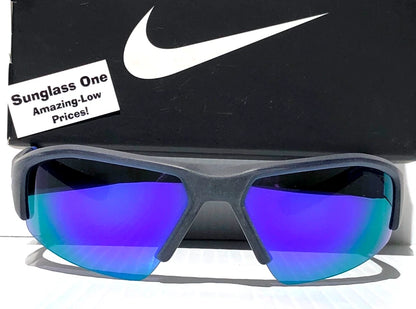 Nike SKYLON ACE 22 Obsidian GRAY Frame Violet Mirror Lens Sunglass DV2151 451