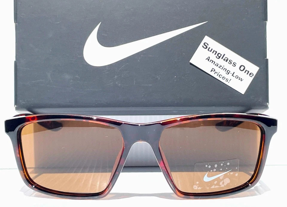 Nike VALIANT Shiny Tortoise Frame Brown Lens Sunglass CW4645 220