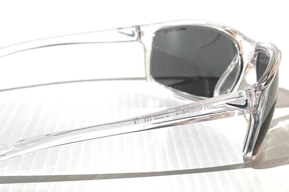 NIKE ADRENALINE Clear Grey MAX Optics Silver Mirror Lens Sunglass EV1112 900