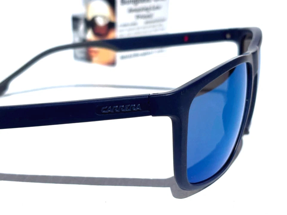 CARRERA Matte Blue Frame Blue Mirror Lens Sunglass 8047/S PJPXT