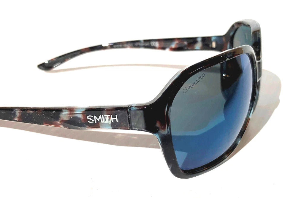 Smith Optics WHITNEY Sky Tortoise ChromaPop POLARIZED Blue Mirror Lens Sunglass