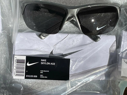 NIKE SKYLON ACE Steel Lead Metallic w Gray lens Sunglass EV1125 009