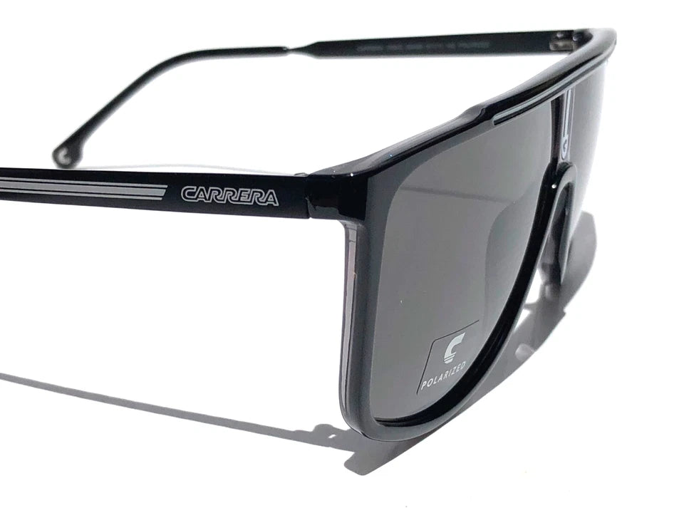 CARRERA Shiny Black Frame POLARIZED Grey Lens Sunglass 1056/S 08AM9