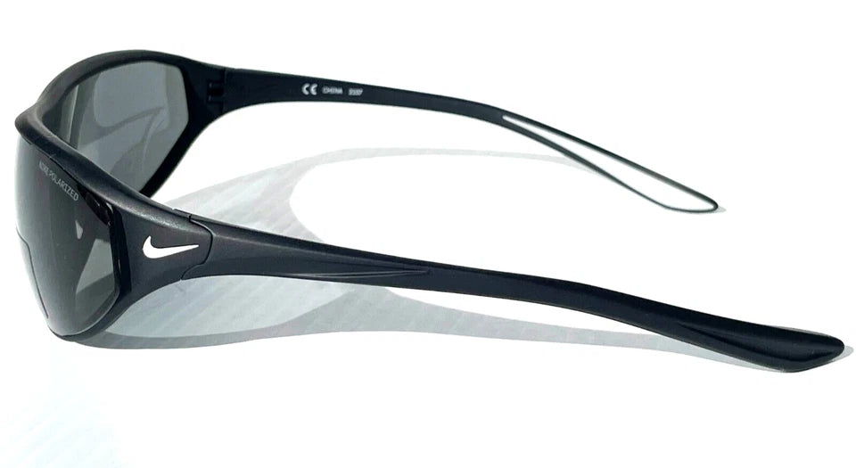 Nike AERO SWIFT Black & White POLARIZED Grey Lens Sunglass DQ0989 011