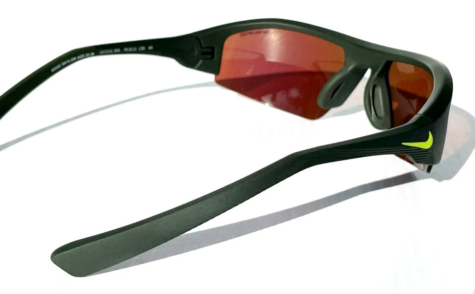 NIKE SKYLON ACE Atomic Green Brown MAX Optics Green Mirror Lens Sunglass DV2151 355