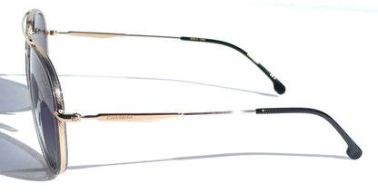 CARRERA Shiny Gold & Grey Pilot Frame Black Lens Sunglass 295/S KB790