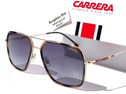 CARRERA Gold & Tortoise Frame Black Gradient Lens Sunglass 273 08690