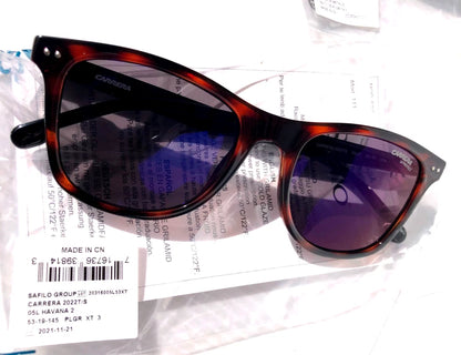 CARRERA Havana Frame Blue Grey Lens Sunglass 2022T/S 05XT