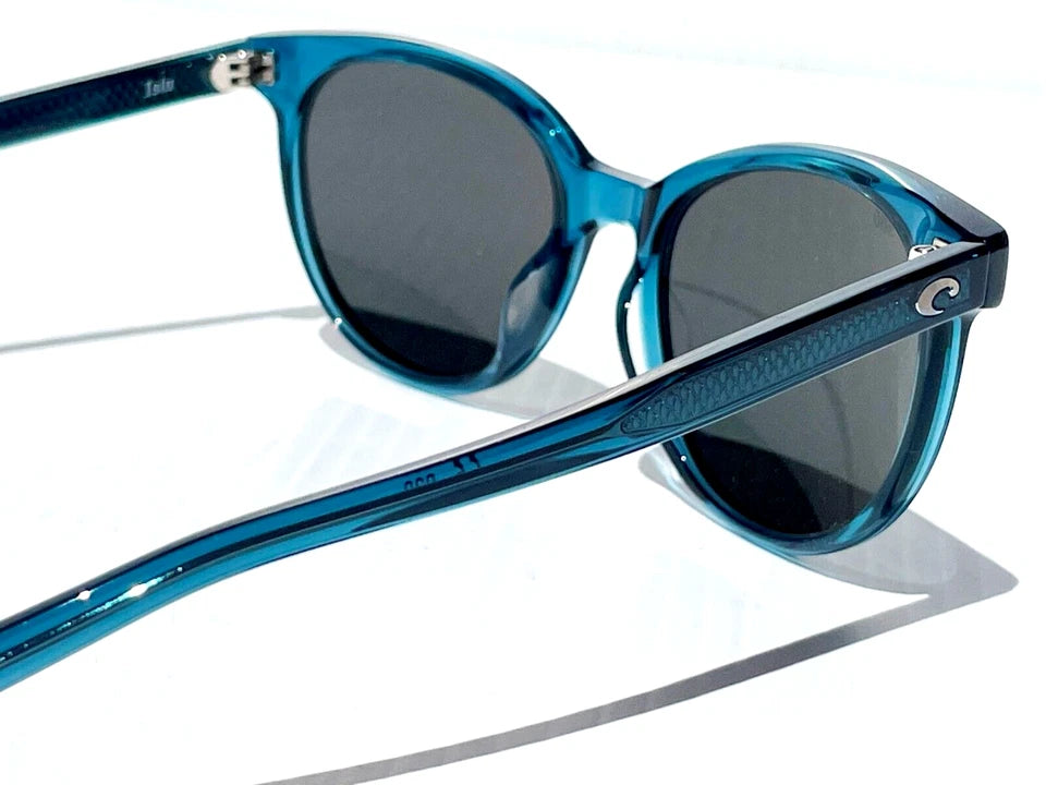 Costa Del Mar ISLA Deep Teal Crystal POLARIZED Gray 580G GLASS Lens Sunglass ISA 244