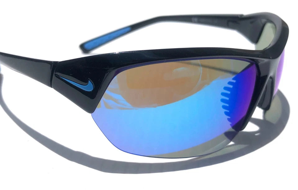 NIKE SKYLON ACE Black MAX Optics Blue Mirror Lens Sunglass DV2163 011
