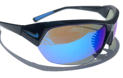 NIKE SKYLON ACE Black MAX Optics Blue Mirror Lens Sunglass DV2163 011