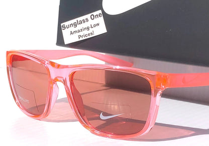 NIKE FLIP ASCENT Translucent Pink Frame Pink Lens Small Fit Sunglass DJ9930 675