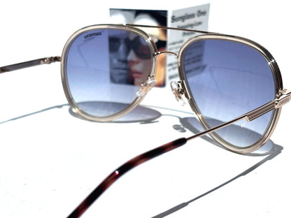 CARRERA Gold Gradient Champagne Blue Fade Lens Sunglass 1044/S HAM1V