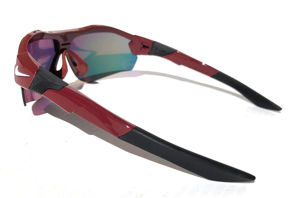 Nike SHOW X3 Team Burgundy Frame Red Mirror Road Tint Lens Sunglass DN9252 677