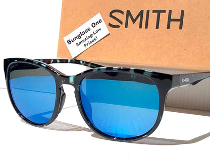 Smith Optics LAKE SHASTA Sky Tortoise ChromaPop POLARIZED Blue Mirror Lens Sunglass