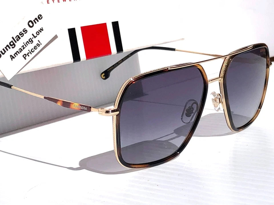 CARRERA Gold & Tortoise Frame Black Gradient Lens Sunglass 273 08690