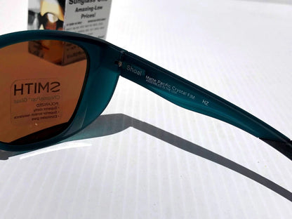 Smith Optics SHOAL Matte Pacific Crystal POLARIZED Opal mirror GLASS Lens Sunglass