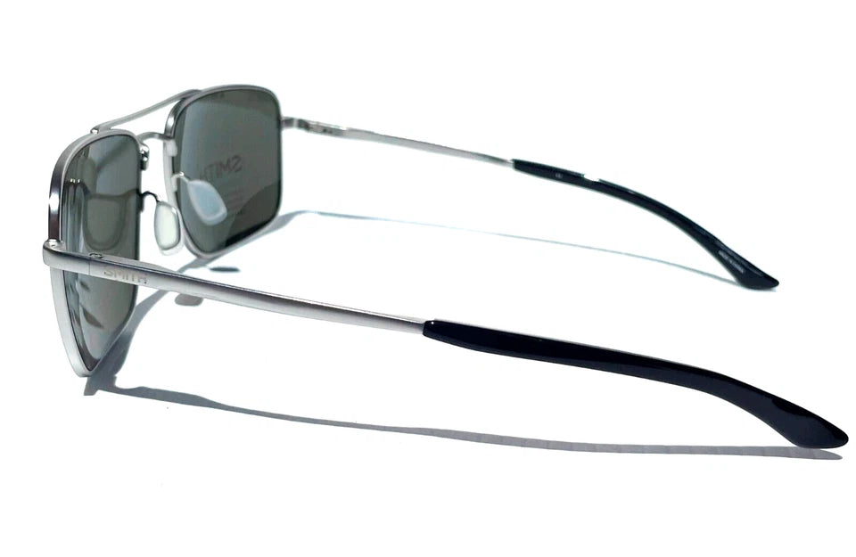 Smith Optics OUTCOME Matte Silver Carbonic POLARIZED Platinum Mirror Lens Sunglass