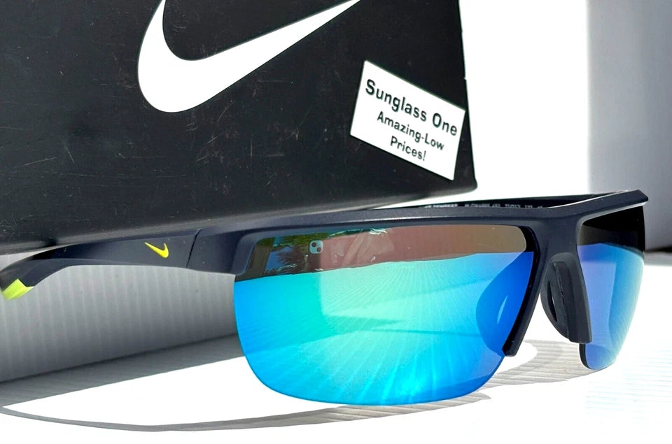 NIKE TEMPEST M Obsidian Bright Cactus Frame Green Mirror Sunglass CW4665 451