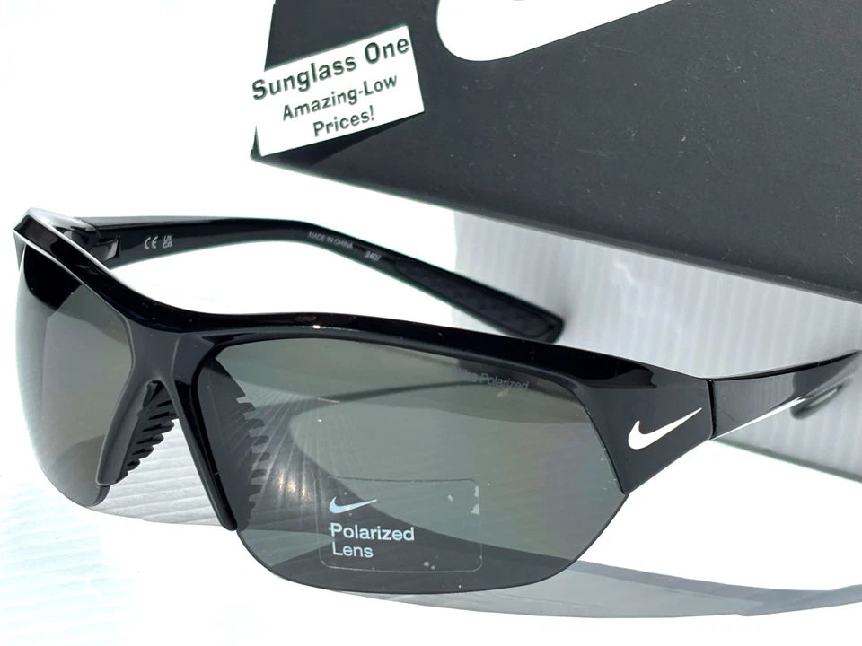 Nike SKYLON ACE P Shiny Black POLARIZED Black Lens Sunglass FQ4767 010