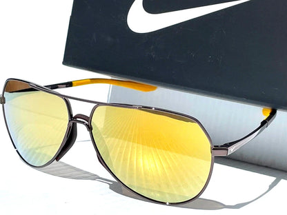 NIKE OUTRIDER M Gunmetal Frame Gold Mirror Lens Sunglass CW1300 902