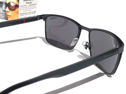 CARRERA Shiny Black Metal Frame Grey Lens Sunglass 8048/S 807IR