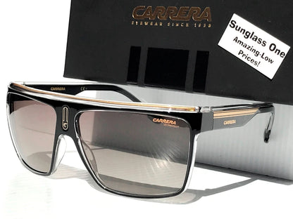 CARRERA Shiny Black & Gold Frame Brown Lens Sunglass 22/N 2M2/HA