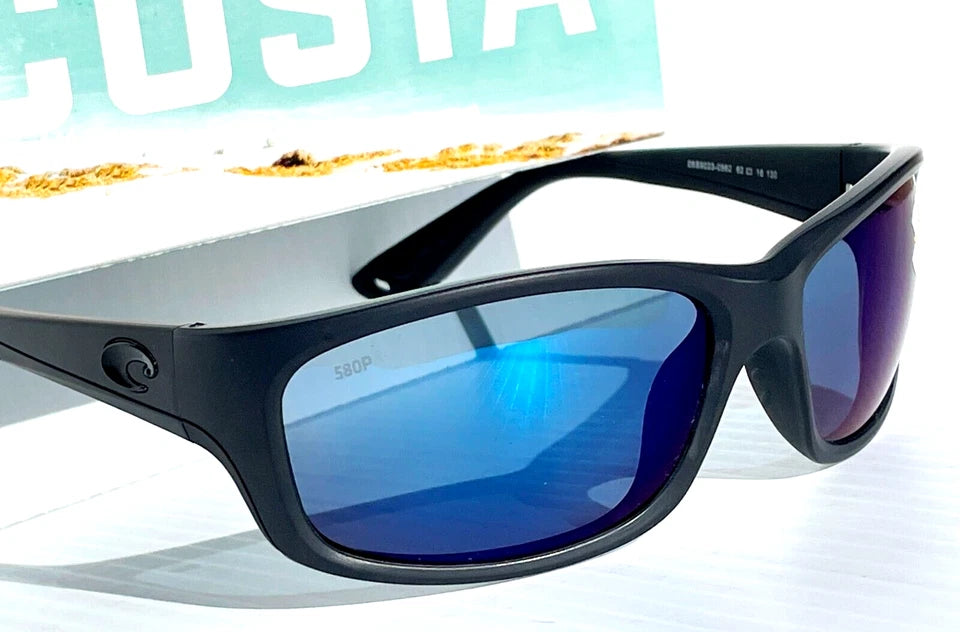 COSTA Del Mar JOSE Blackout POLARIZED Blue Mirror 580P Lens Sunglass JO 01 OBMP