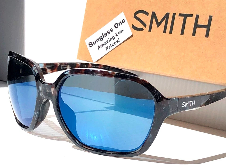 Smith Optics WHITNEY Sky Tortoise ChromaPop POLARIZED Blue Mirror Lens Sunglass