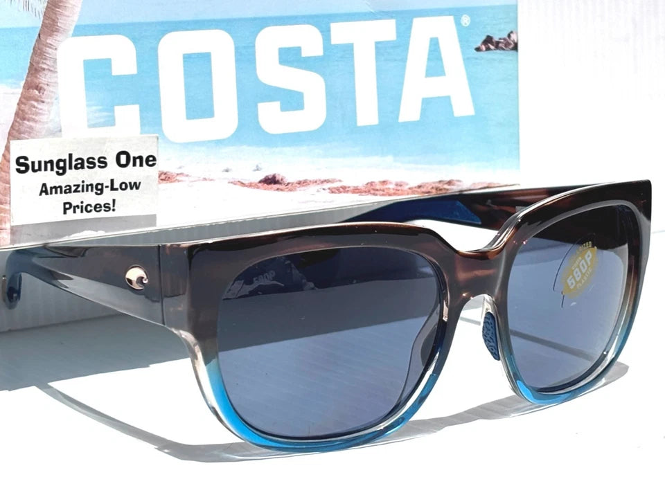 Costa Del Mar WATERWOMEN 2 Wahoo POLARIZED Grey 580P Lens Sunglass WTR 251