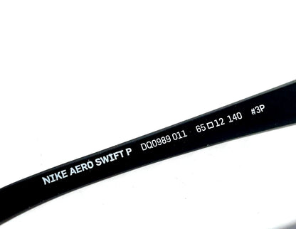 Nike AERO SWIFT Black & White POLARIZED Grey Lens Sunglass DQ0989 011