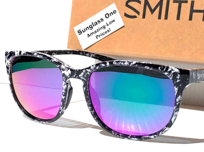 Smith Optics LAKE SHASTA Black Marble POLARIZED ChromaPop Violet Lens Sunglass