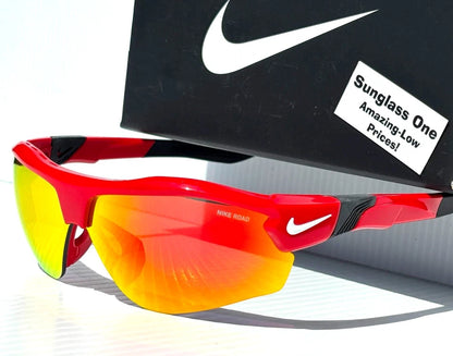 Nike SHOW X3 University Red Frame Red Mirror Road Tint Lens Sunglass DN9252 657