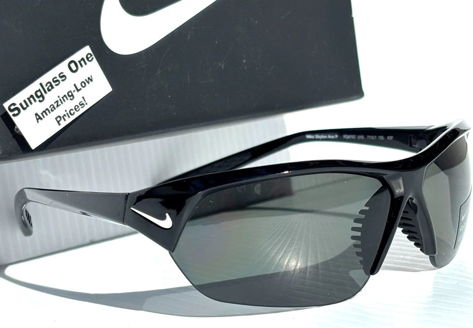 Nike SKYLON ACE P Shiny Black POLARIZED Black Lens Sunglass FQ4767 010