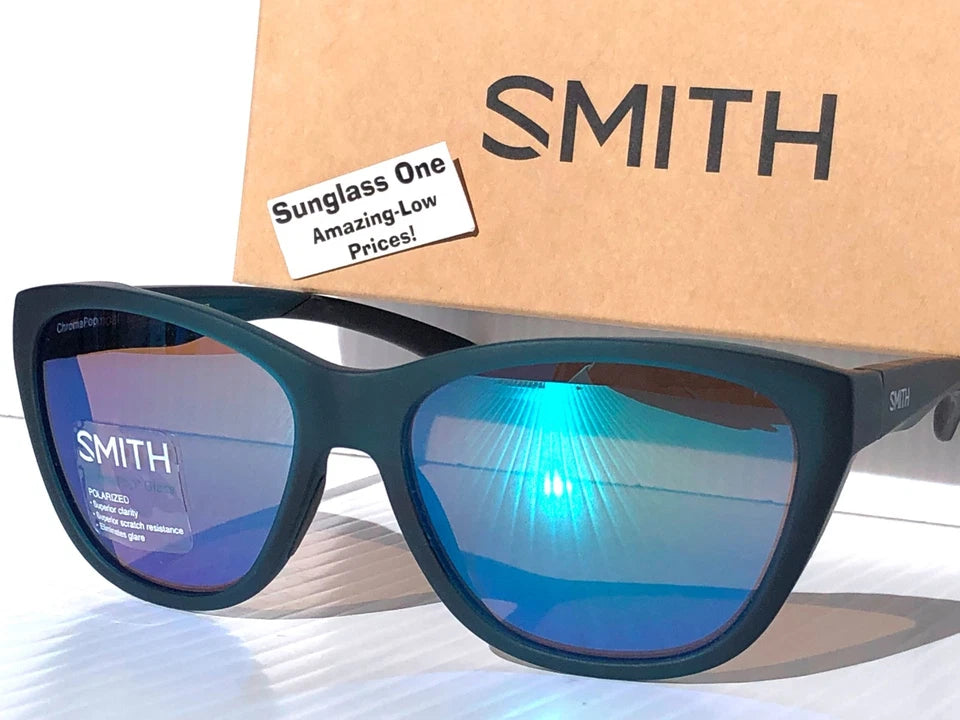Smith Optics SHOAL Matte Pacific Crystal POLARIZED Opal mirror GLASS Lens Sunglass