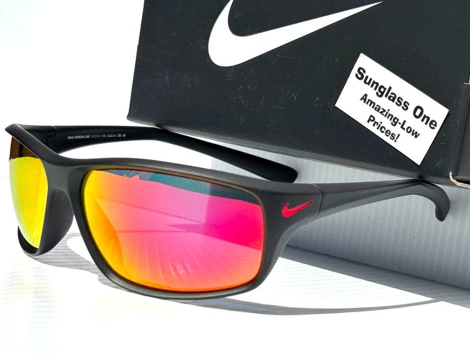 Nike ADRENALINE Matte Black Lens Sunglass EV1134 006