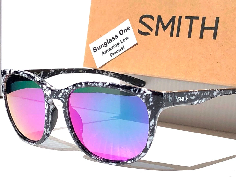 Smith Optics LAKE SHASTA Black Marble POLARIZED ChromaPop Violet Lens Sunglass