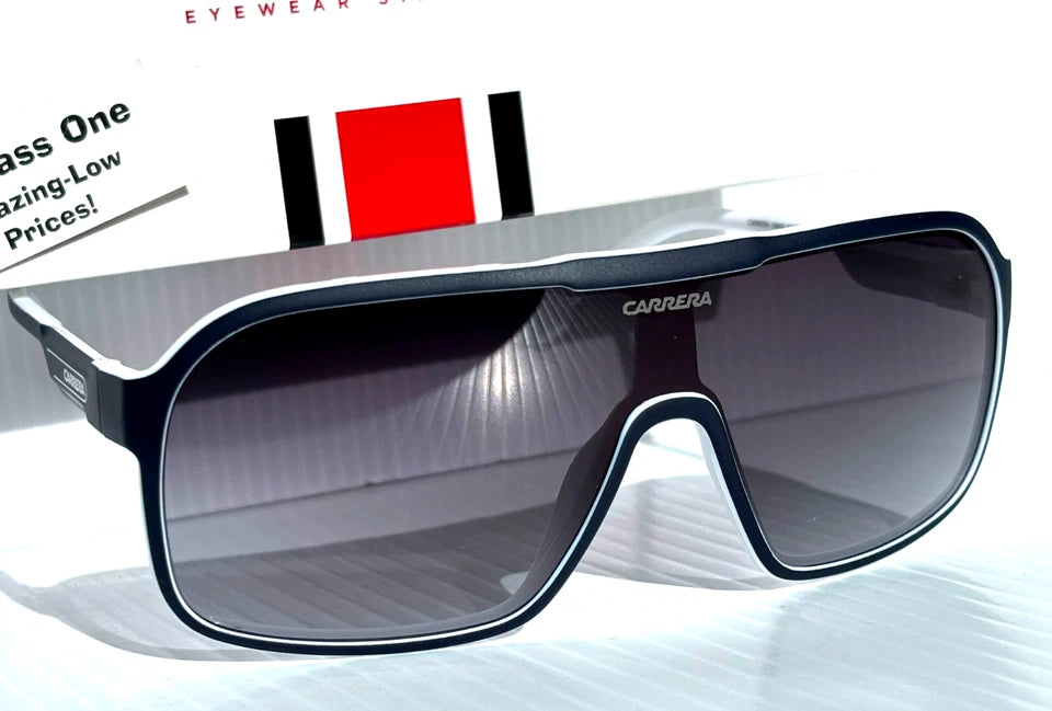 CARRERA White & Blue Frame Gradient Grey Lens Sunglass 1046/S 0JU9O