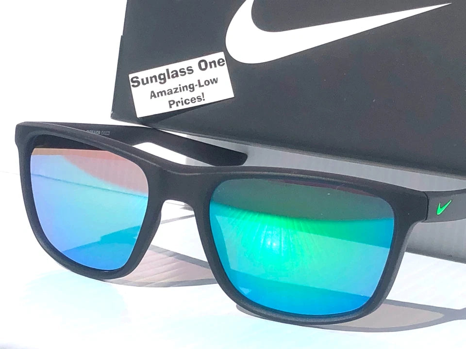 NIKE ESSENTIAL ENDEAVOR Seaweed Grey Frame Green Mirror Lens Sunglass EV1122 313