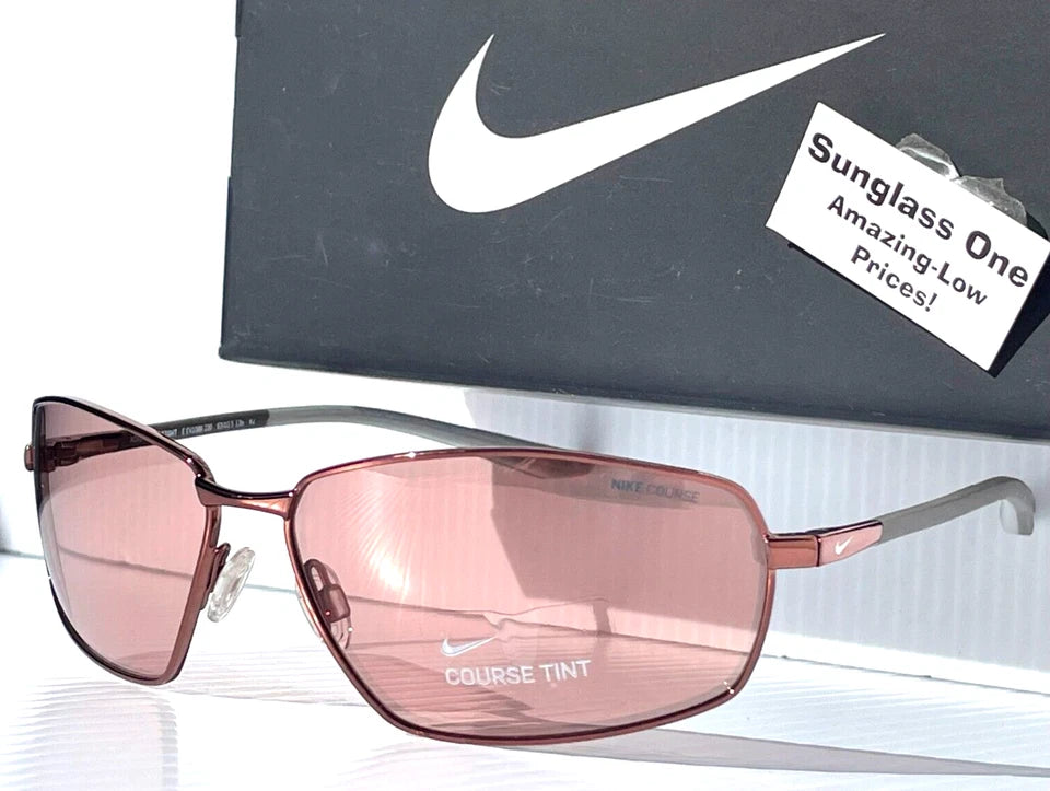NIKE PIVOT EIGHT Shiny Walnut Frame Electric Course Tint Lens Sunglass EV1089 220