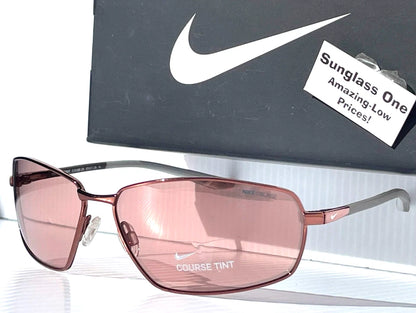 NIKE PIVOT EIGHT Shiny Walnut Frame Electric Course Tint Lens Sunglass EV1089 220